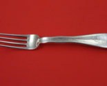 Lap Over Edge Acid Etched By Tiffany Sterling Dinner Fork w/ poppies 8&quot; - £396.53 GBP