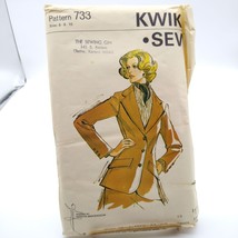 UNCUT Vintage Sewing PATTERN Sew Knit n Stretch 733, Kwik Sew 1970s Ladies Class - $18.39