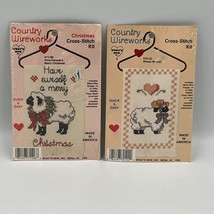 Country Wireworks Cross Stitch Kits Lot Of 2 Farm Animals Sheep NEW - $12.99