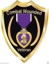 Purple Heart Combat Wounded Veteran Helmet Toolbox Usa Made Sticker Decal - £13.28 GBP