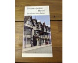 Shakespeare Hotel Stratford On Avon Brochure - $118.79
