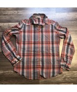 Vintage 70s 80s Levis Shirt Mens Small Red Gray Plaid Long Sleeve Button... - $27.16 CAD