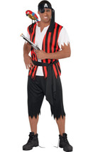 Ahoy Matey Pirate Costume Men Standard Suit Yourself 40-42 - £18.86 GBP