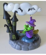 2017 FSG Solar Powered Halloween &quot;FLYING WITCH&quot; on Broomstick Figurine EUC - £6.19 GBP