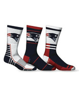 New England Patriots Socken 3 Packung Rundhals Länge NFL Fußball Herren ... - £38.43 GBP