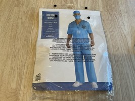 Halloween Doctor Costume Adultc#814 5 pcs Blue Men’s Up to size 44 - £20.18 GBP