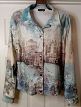 IMPUISE JACKET XL CALIFORNIA  MADE IN USA SCENERY PRINT BUTTON  - £10.89 GBP