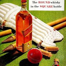 Johnnie Walker Scotch Red Label 1953 Advertisement Distillery Cricket DWII2 - $56.04 CAD