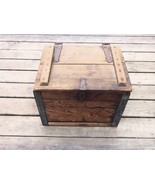 VINTAGE KROGER INDIANAPOLIS WOOD BOX CRATE WITH METAL TRAY INSERT - £178.05 GBP