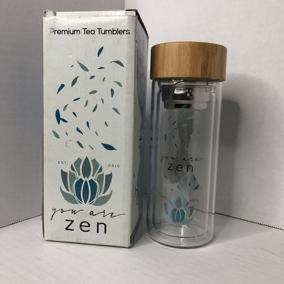 Primary image for 12oz Infuser Premium Tea Tumbler Glass w/Stainless Steel Filter by YOU ARE ZEN