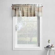 Kitchen Curtains Abstract Art Valance for Windows 52 x 18 Beige Grey - $221.67 MXN