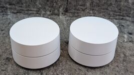Lot of 2 Google GJ2CQ White  Wi-Fi Router w/Adapter - Tested Works! - $24.99