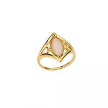 Gemnel Minimalist Gold Plated mixed Marquise Band Ring Wedding For Women (gold) - £20.59 GBP