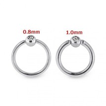 1PCs Surgical Steel Flexible BCR Nose Ear Eyebrow Lip Piercing 6mm Jewelry - £31.21 GBP