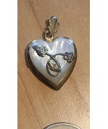 Vintage Heart Locket 12kt Gold Filled Mother of Pearl Floral - $49.00