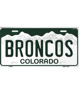 Broncos Colorado State Background Metal License Plate Tag (Broncos) - £11.95 GBP