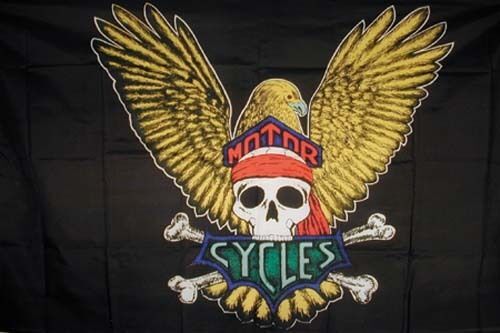 2 EAGLE WING SKULL FLAG FL031 flags eagles motorcycles biker club flag b... - $9.49