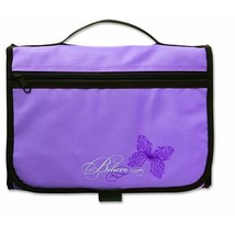 Designer Tri-Fold Cover Lavender/ Chocolate Large Book &amp; Bible Cover Zondervan P - $25.00