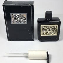 Black Suede After Shave Soother Dispenser with Pump Vintage Avon Wild Mustang - £7.83 GBP
