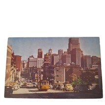 Postcard San Francisco Cable Car Looking Down California Street Chrome Unposted - £5.49 GBP