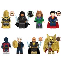 8pcs Superhero Black Adam Doctor Fate Hawkman Cyclone Atom Smasher Minifigures - £16.71 GBP