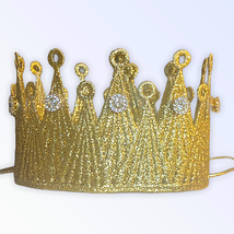 Glitter &amp; Gold Rhinestone Pet Crown - £32.93 GBP