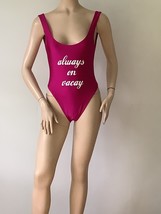 PRIVATE PARTY New Sz. S/M “Always On Vacay” Raspberry One Piece Swimsuit - £19.55 GBP