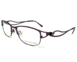 Alfred Sung Eyeglasses Frames AS4995 PLM CEN Purple Plum Wavy Arms 49-17... - £52.14 GBP