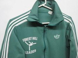 Vtg 70s 80s Adidas FOREST HILL LEADER Green Track Jacket Rare Sewn trefo... - $235.85