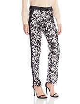 New NWT $295 Womens Designer Rachel Zoe Pant Slacks 0 Black White Angea Silk Woo - £54.14 GBP