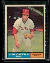 Vintage 1961 TOPPS Baseball Card #341 JIM OWENS Philadelphia Phillies - £6.65 GBP