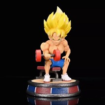 Musculation Dragon Ball Son Goku, musculation, levage d&#39;haltères Figurin... - £29.66 GBP