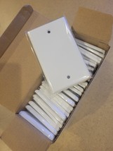 2 vinyl Blank  1 gang Cover Face Plate for Single Gang Box White with Sc... - $0.99