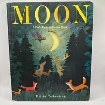 Moon: a Peek-Through Picture Book Hardcover Britta Teckentrup - £7.33 GBP