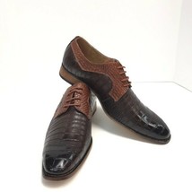 Amali Men&#39;s Dress Shoes Oxfords Two Tone Brown Cognac Wilbury Sizes 7.5 - 13 - £44.22 GBP