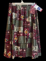 NOS 80s Cape Cod Sportswear Napa Valley Skirt MOM Floral Women&#39;s Size 14... - $15.92