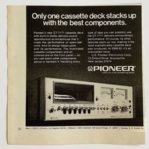 Vintage 1970&#39;s Pioneer Magazine Print Ad CT-7171 Cassette Deck WiFi 5&quot; x 5&quot; - £5.21 GBP