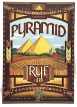 VINTAGE Pyramid Rye Ale Beer 16x22&quot; Bar Sign - £46.92 GBP