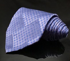 Geoffrey Beene Hand Made Polyester Purple Tie Diamond Necktie - $12.09