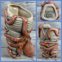 Munktiki Imports Red Octopus Sea Shell Tiki Mug Designed By Tattiki Kraken - £61.17 GBP