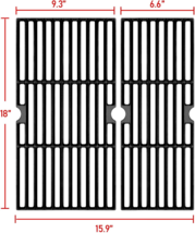 Cast Iron Cooking Grates Grid Replacement 18&quot; For Charbroil Performance ... - £41.59 GBP