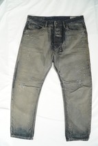 Diesel Narnot Regular Carrot Jeans 0819E Paint Specs Gray Blue 34x34 - £45.83 GBP
