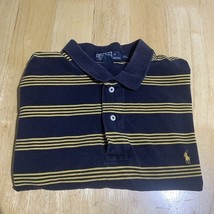 Polo Ralph Lauren Shirt Mens XXL Short Sleeve Blue Yellow Striped POLO - $433.75 MXN