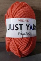 Just Yarn Premier Worsted 4 Medium 131 Yards 2oz 1 Skein Pastel Coral Acrylic - £5.75 GBP