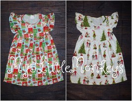 NEW Boutique Dr Seuss Grinch Stole Christmas Girls Sleeveless Pearl Dress - £4.78 GBP+