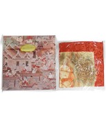 New Jim Thompson 100% Silk Scarf Thailand Elephant 18&quot; Orange Hand Rolle... - $1,180.82 MXN