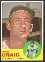 New York Mets Roger Craig 1963 Topps # 197 - £7.18 GBP
