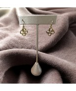 Lovell Designs Damariscotta Pierced Drop Earrings Pewter Fish Vintage - $18.23 CAD