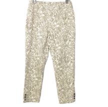 Soft Surroundings Pull On Ankle Pants Size Medium Tummy Control Stretch Beige - £17.39 GBP