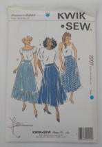 Kwik Sew Pattern #2207 Womens Szs XS-XL Flared Skirt W/ Pockets Zip Back Uncut - £6.40 GBP